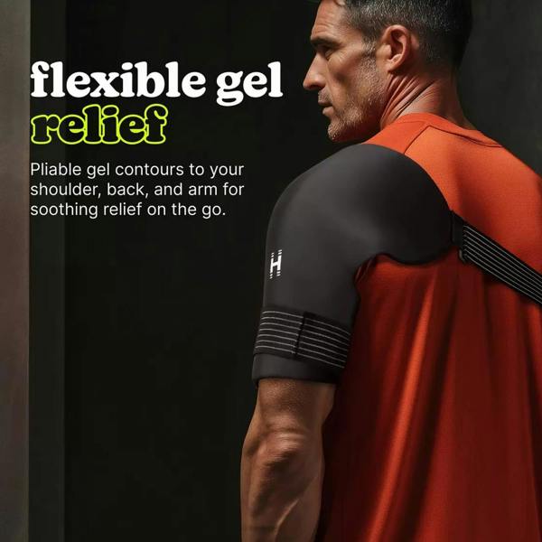 Homedics Hot & Cold Gel Compression Shoulder Support Sleeve Black