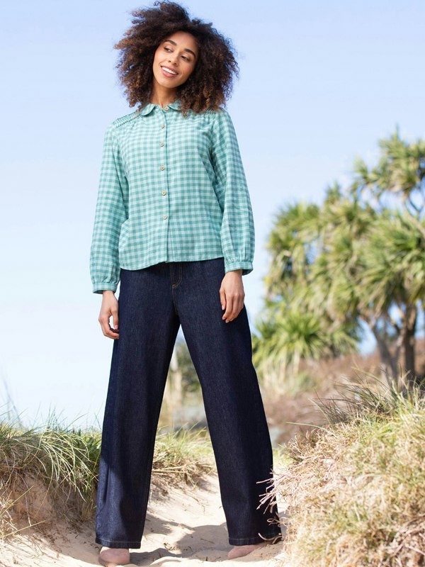 Kite Organic Marshwood Flannel Check Blouse