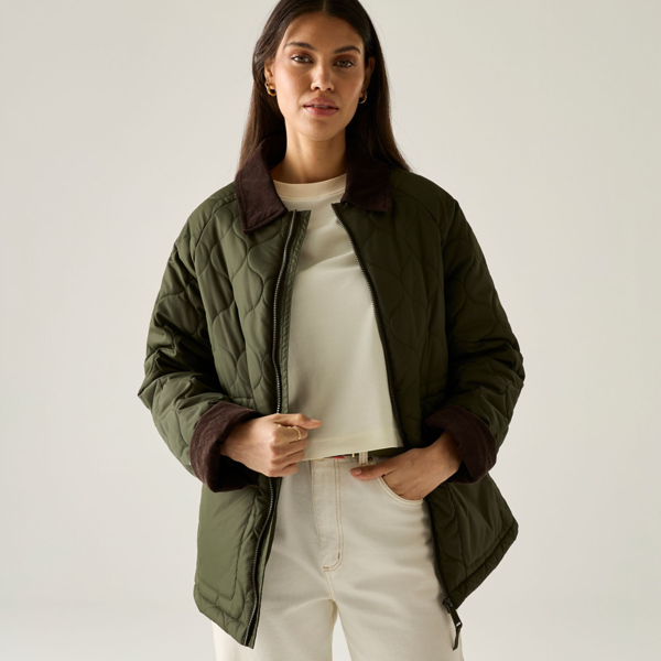 Regatta Womens Amira Quilted Padded Jacket - Dark Khaki