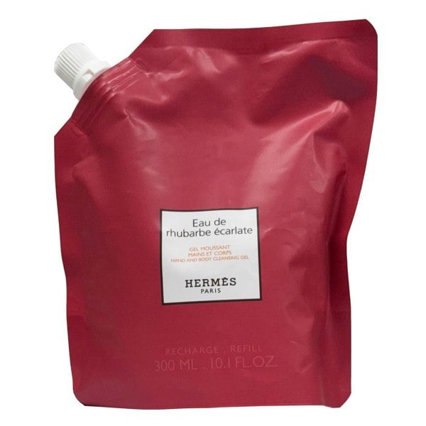 Hermes Eau de Rhubarbe Ecarlate Hand & Body Cleansing Gel 300ml Refill Pouch