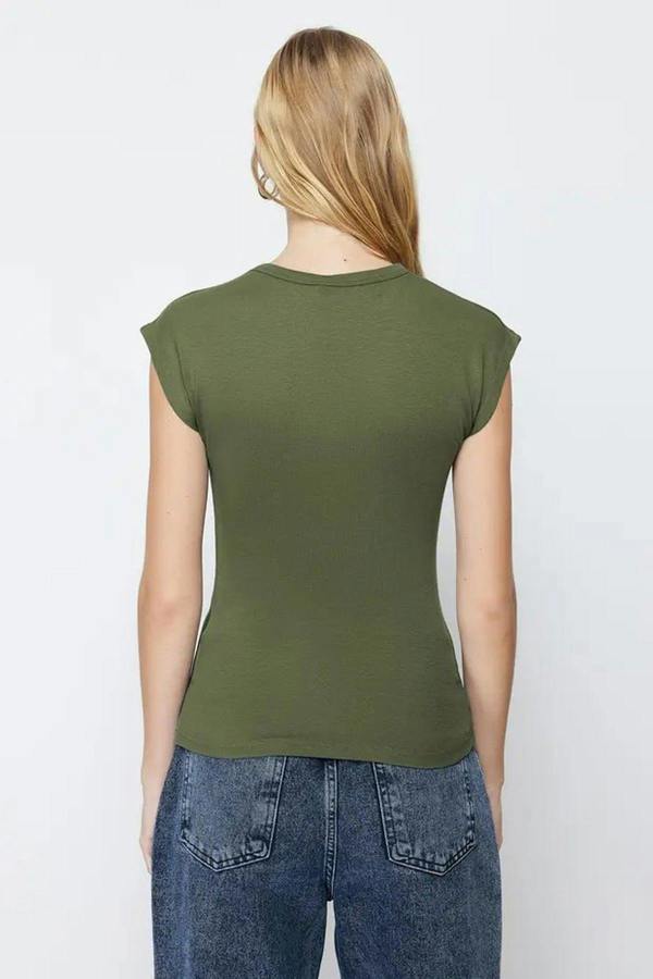 WOVCOR Viscose Fitted Knit Blouse