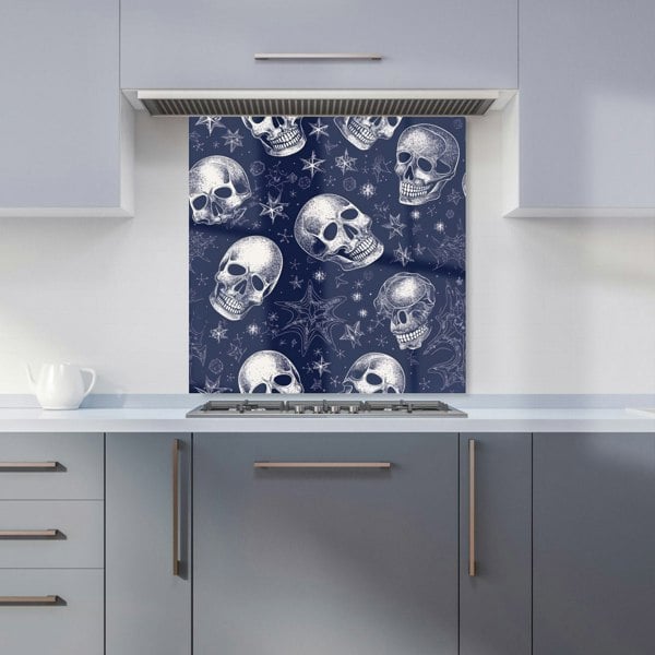 Warren Reed - Designer Evening Skulls And Stars Kitchen Splashback