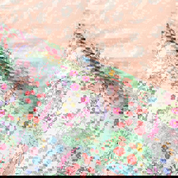 Belle & Boo Meadow Bunnies Reversible Cotton Duvet Cover Set Blue