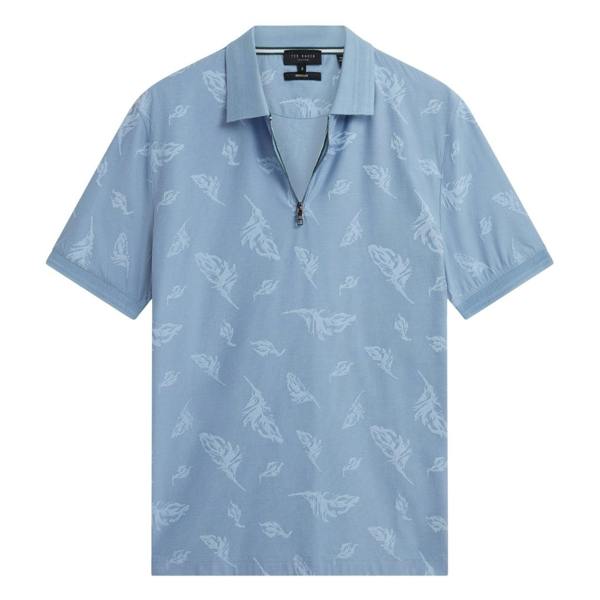 Ted Baker MMB NEYACK SS Feather Jacquard Zip Polo 5
