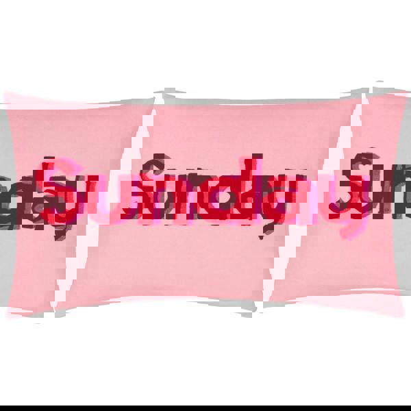 Furn Sunday Embroidered Cushion Cover - Pink