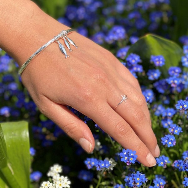 Sterling Silver Textured Starfish ring - Reeves & Reeves