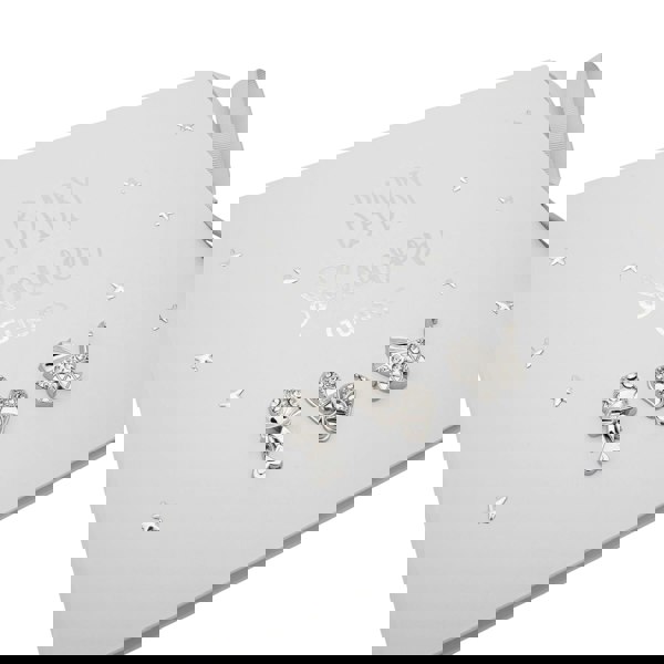 Grey Baby Shower Guest Book with Silver Plated Rattle Pram and Booties Image 8