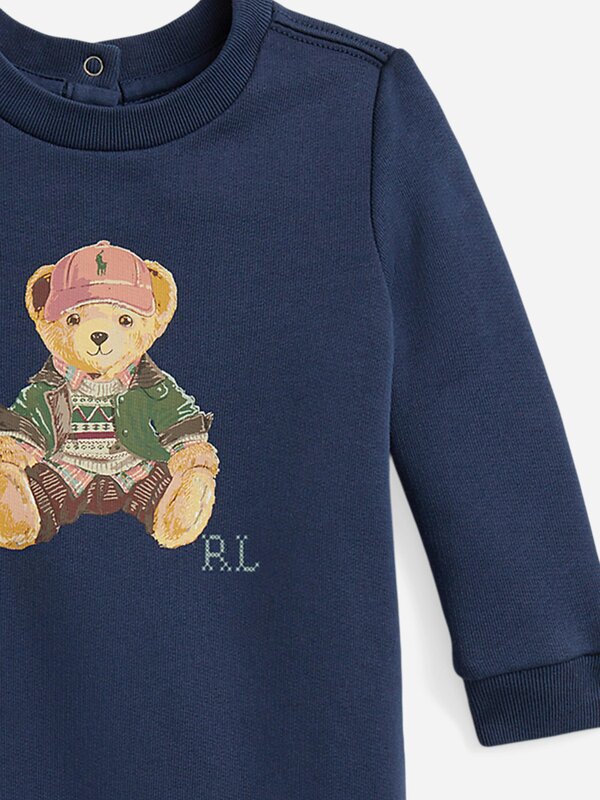 Ralph Lauren Kids Ralph Lauren Baby Boys Polo Bear Romper in Navy