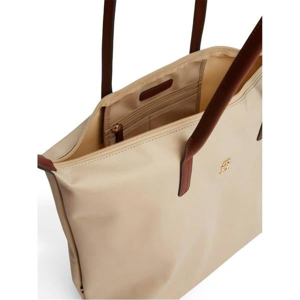 Tommy Hilfiger Popette Monogram Nylon Tote Bag - Sandalwood - 