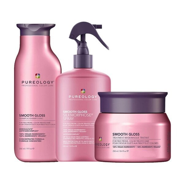Pureology Pureology Smooth Gloss Shampoo, Mask & Silkmorphose Spray Pack Set
