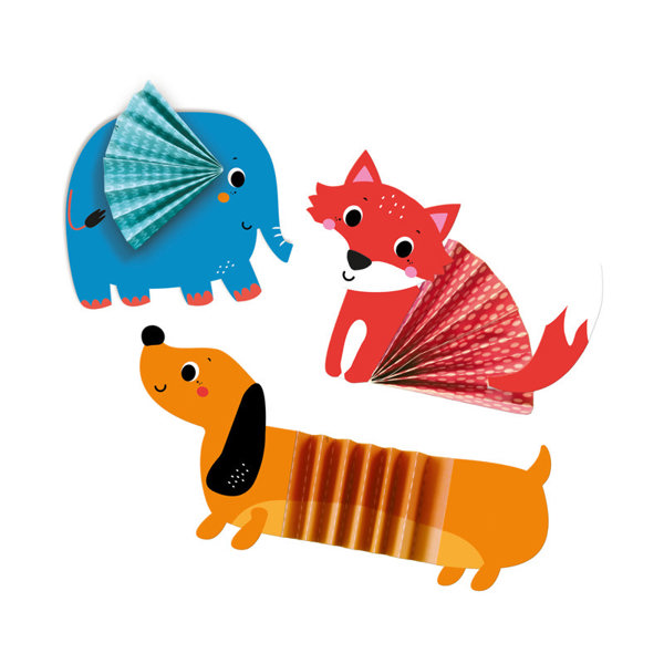 SES Creative Zig zag origami animals