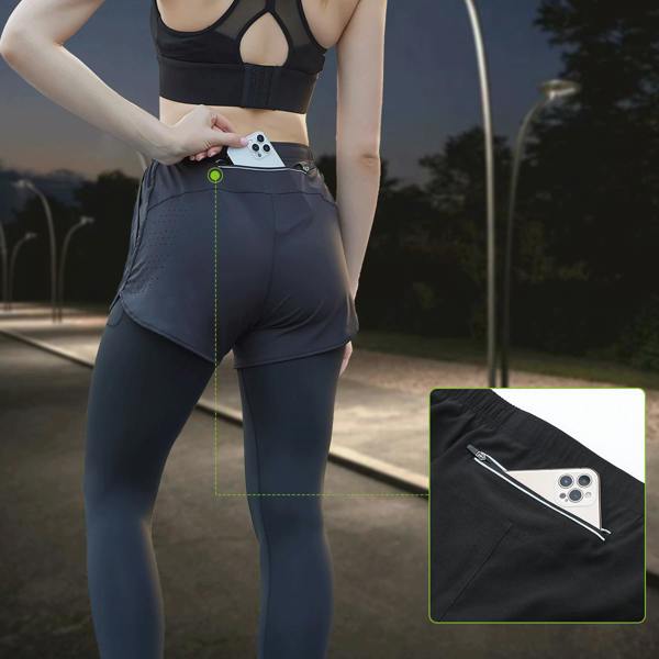 Anniou 2-in-1 Fitness Running Leggings