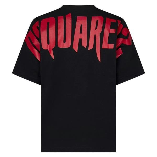 DSquared2 Mens Horror Text Logo T-Shirt - Black - 