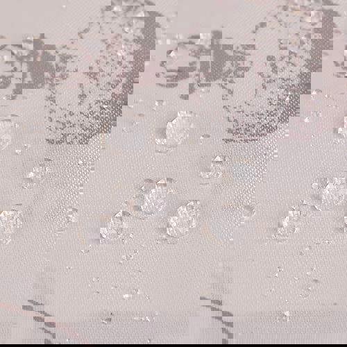 KAV Polyester Fabric Shower Mould and Mildew Resistant Curtain with Metal Button Hole Bathroom Accessories, Waterproof - Cream, 180x180 cm