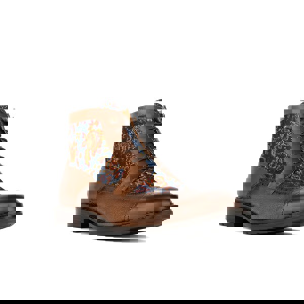 Embassy London Charles - Tan & Blue Flowers - Men's leather lace up boot