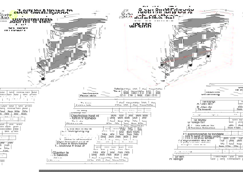 Arbor Garden Solutions Wooden Workbench MDF Top Depth-3ft With Wheels and Double Shelf