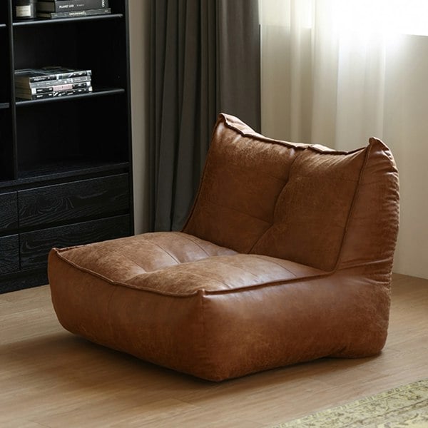 Nalany Lazybag style Bean Bag, Leathaire-Weilai Concept-Weilai Concept