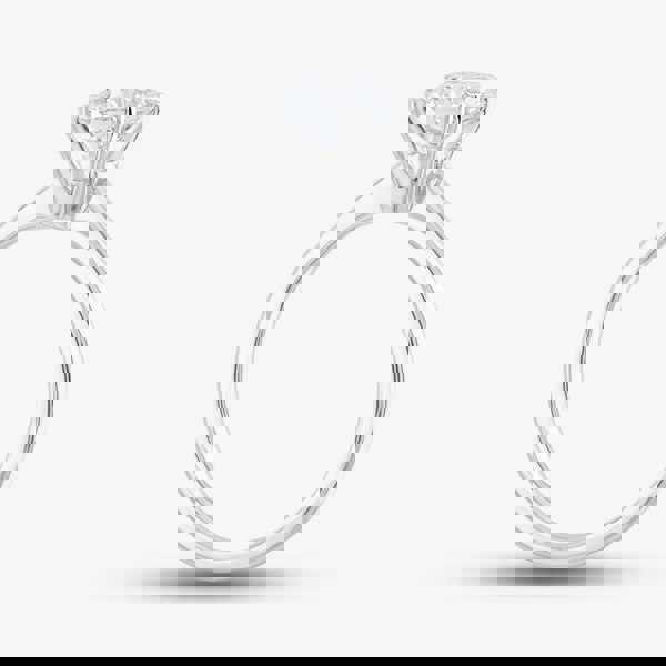 T. H. Baker 9ct White Gold Certified Lab Grown 1.00ct Brilliant Cut Diamond Solitaire Ring LGR21614-100 (WG)