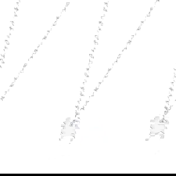 Basset Fauve De Bretagne Silhouette Silver Necklace - Personalised - MYLEE London