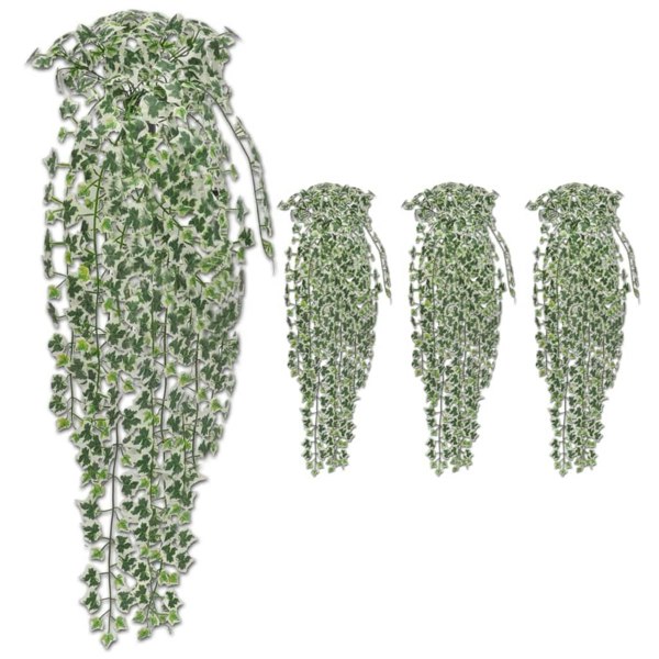 Berkfield Artificial Ivy Bushes 4 pcs Variegated 90 cm