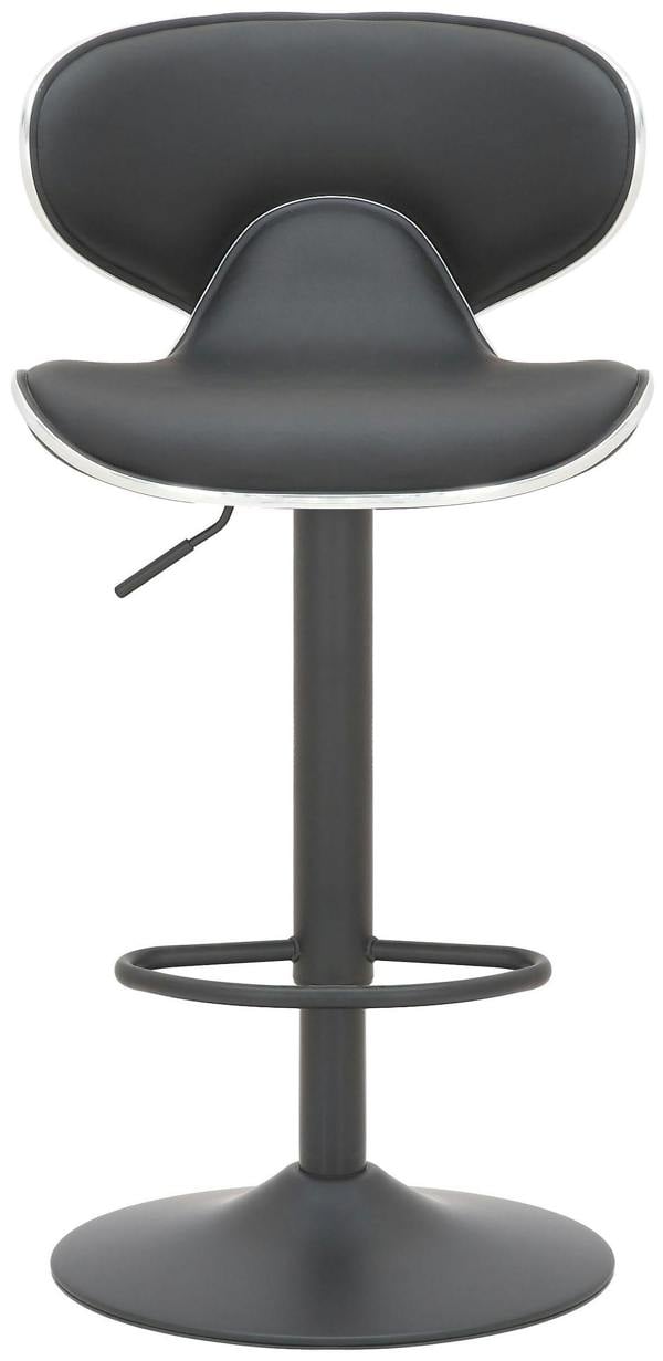 Lamboro Carcaso Single Kitchen Bar Stool, Matt Black Footrest, Height Adjustable Swivel Gas Lift, Breakfast Bar & Home Barstool, Black