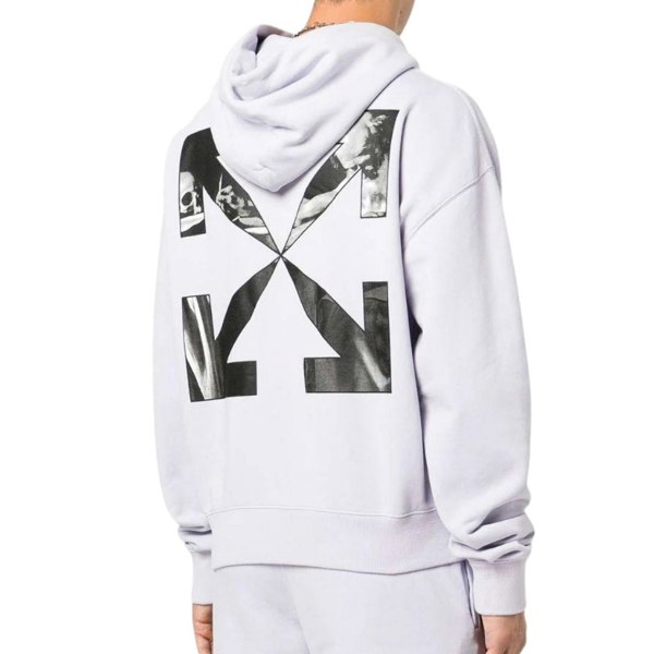 Off-White Caravaggio Arrow Over Dusty Lilac Purple Hoodie XS