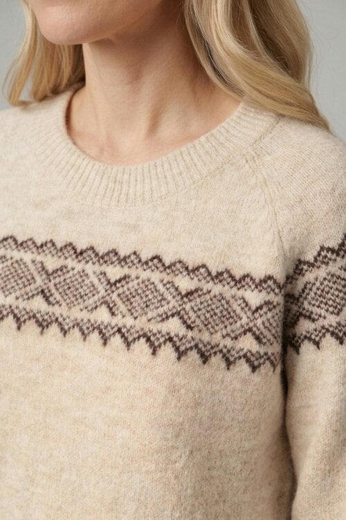 Izabel London Border Print Relaxed Jumper