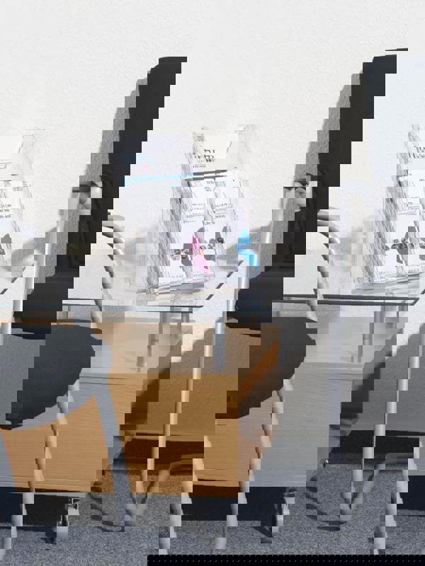 Durable COMBIBOXX 5 Literature Tray| Stand & Wall | A4 & 1/3 A4 Portrait | Clear