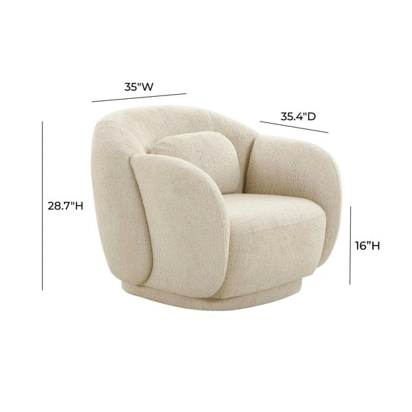 Furniture Edit Misty Cream Boucle Accent Chair