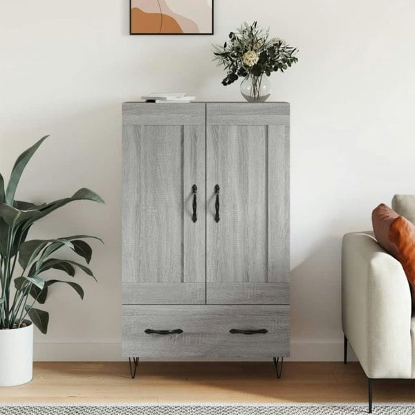 Berkfield Highboard Grey Sonoma 69.5x31x115 cm Engineered Wood