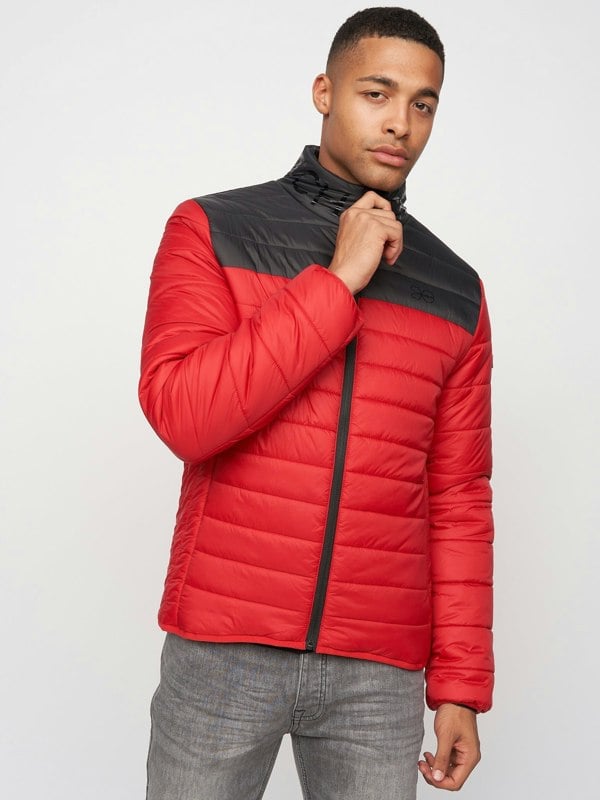 Crosshatch Presnell High Neck Jacket Red