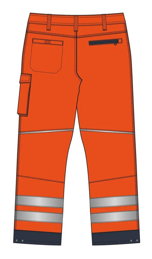 Slim Fit Stretch Softshell Hi-Vis Work Trousers with Holster Pockets - Hi-Vis Trousers