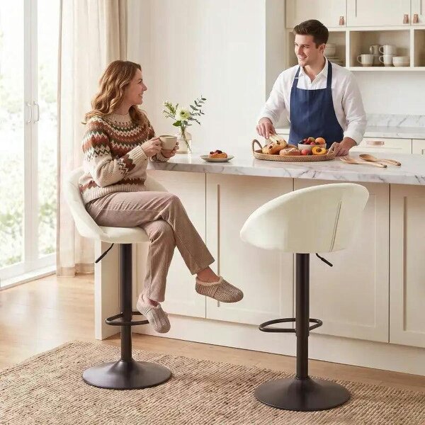 stool counter backs - Cream
