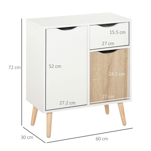 Wyld Haus Roke Levi Natural Brown Wood Sideboard Storage Drawer And 2 Doors