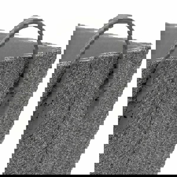 JVL Chroma Rectangular Fabric Storage Baskets with Handles for Home Organisation, Grey