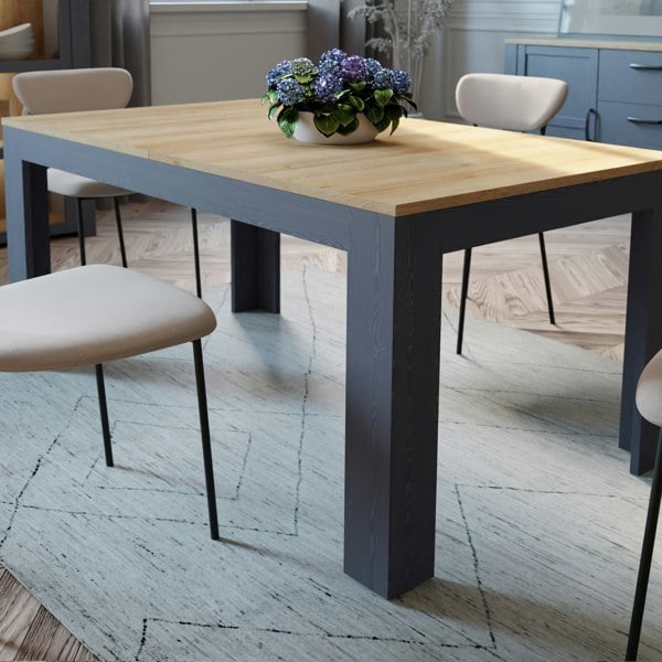 Furniture To Go Bohol Extending Dining Table in Riviera Oak/Navy