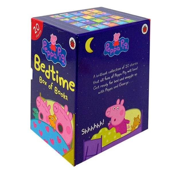 Peppa Pig Bedtime Box of Books 20 Stories Ladybird Collection Box Set, Peppa Goes Swimming & more