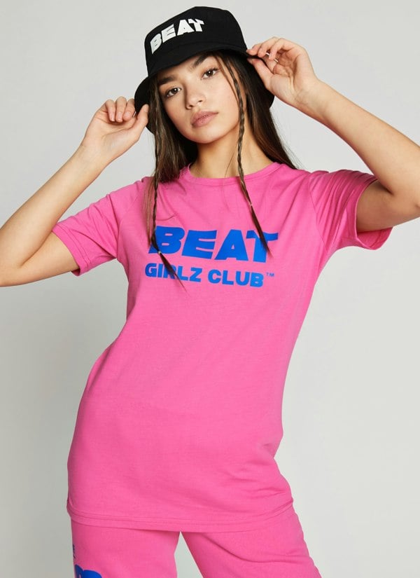 Beat Girlz Club Salto T-Shirt - Shocking Pink