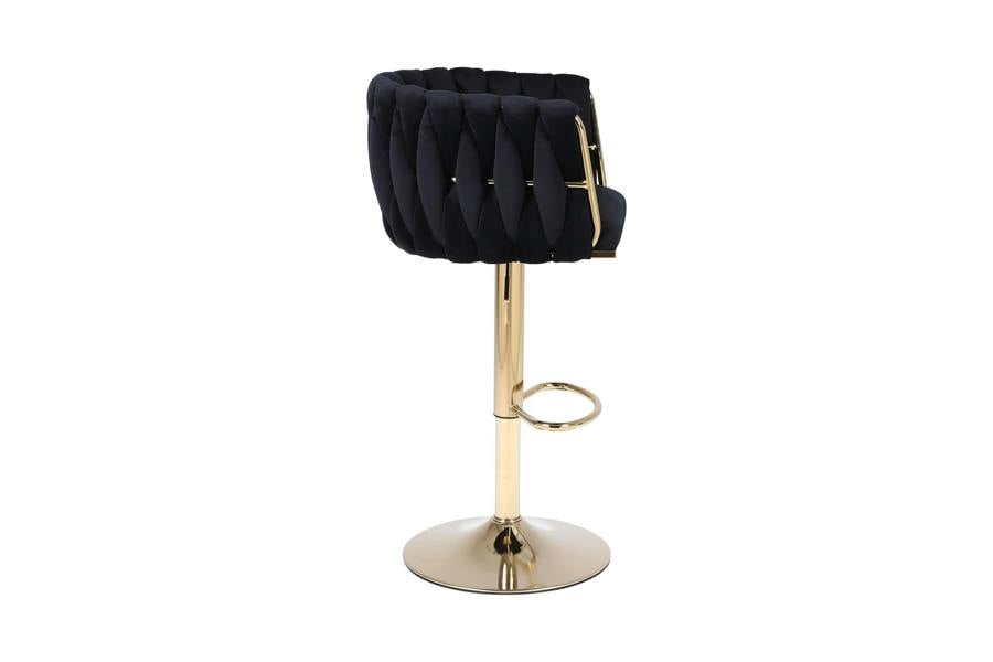HYGRAD BUILT TO SURVIVE Velvet Swivel Bar Stools with Gold Base – Set of 2 | HYGRAD®