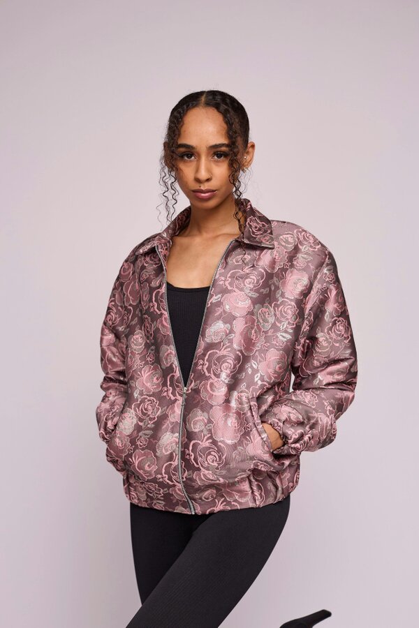 Lioness by TF Dusky Silvery Flora Bomber Jacket