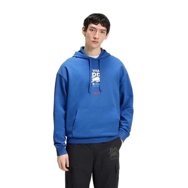 Hugo Mens Vcarb Racing Bulls Back Print Hoodie - Blue - 