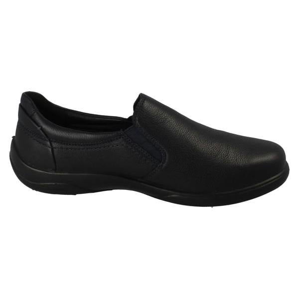 Padders Ladies Padders Leather Slip On Extra Wide Dual Fitting Formal Shoes Nico
