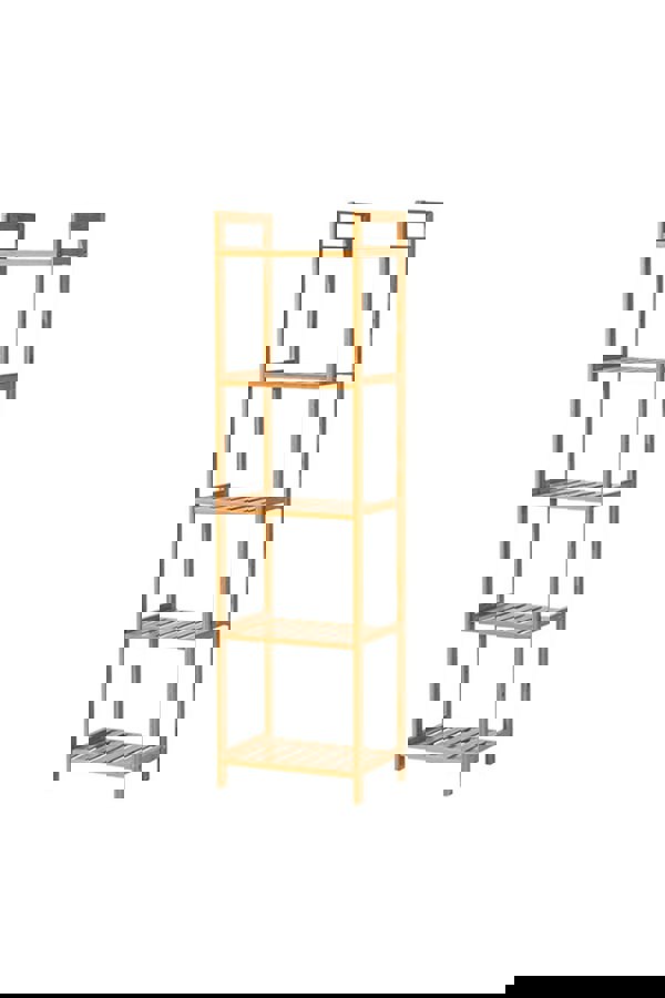 Living and Home 5 Tier Wood Audriel Bookcase