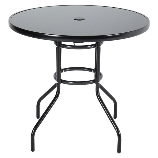 Patio Table Garden Coffee Table Dining Table with Umbrella Stand Hole Garden Dining Table Living and Home
