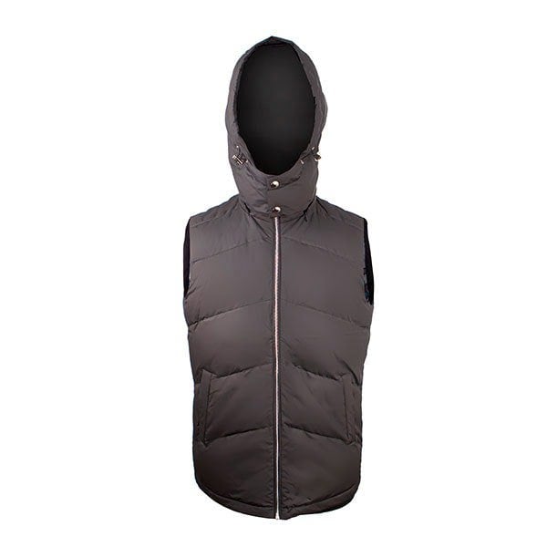 David WeJ Warrington Gilet with Detachable Hood - Black