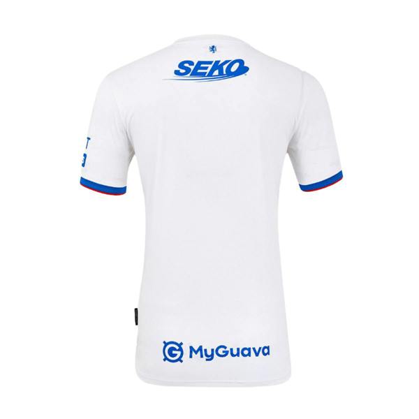 Umbro Mens 25/26 Rangers FC Short-Sleeved Away Shirt - Brilliant White/Lapis Blue/Flame Scarlet - 