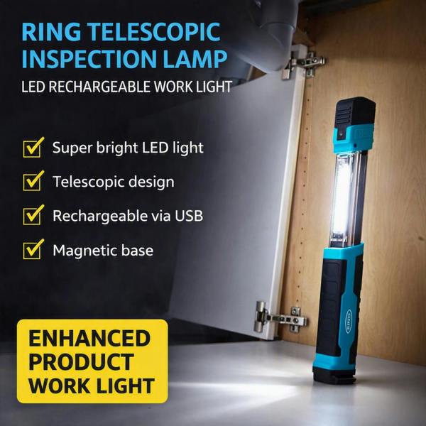 Ring Automotive Ring Telescopic Inspection Lamp Rechargeable LED Work Light 250LM Magnetic