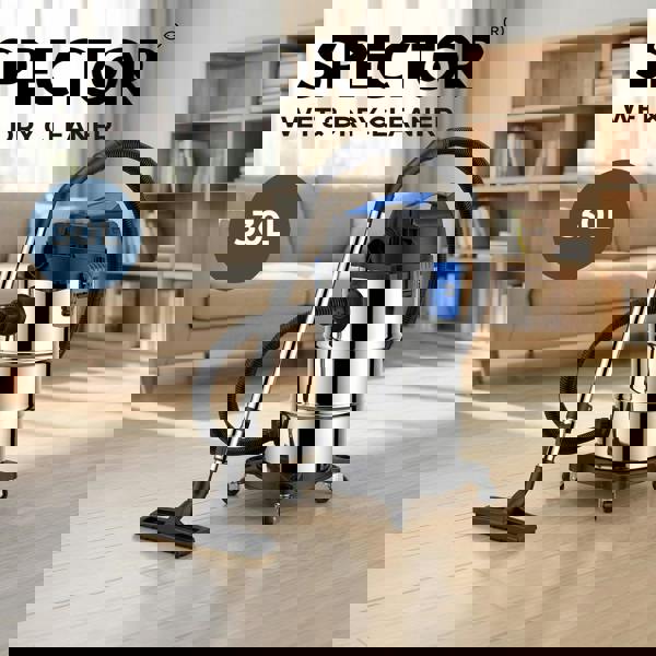 Spector Wet Dry Vacuums Cleaner 30L Wheeled Powerful Compact Cleaning Handheld