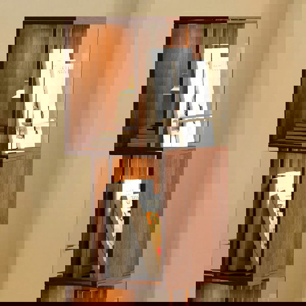 Rit Concept Anastasov Rotating Bookshelf, Corner Bookshelf, Solid Wood, With Light