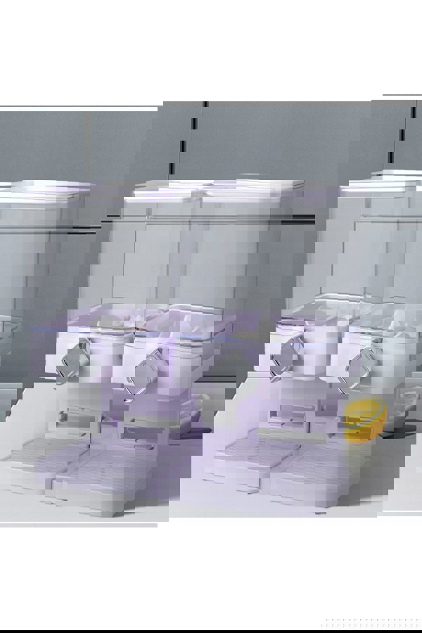 Living and Home Double Square Cereal Dispenser White